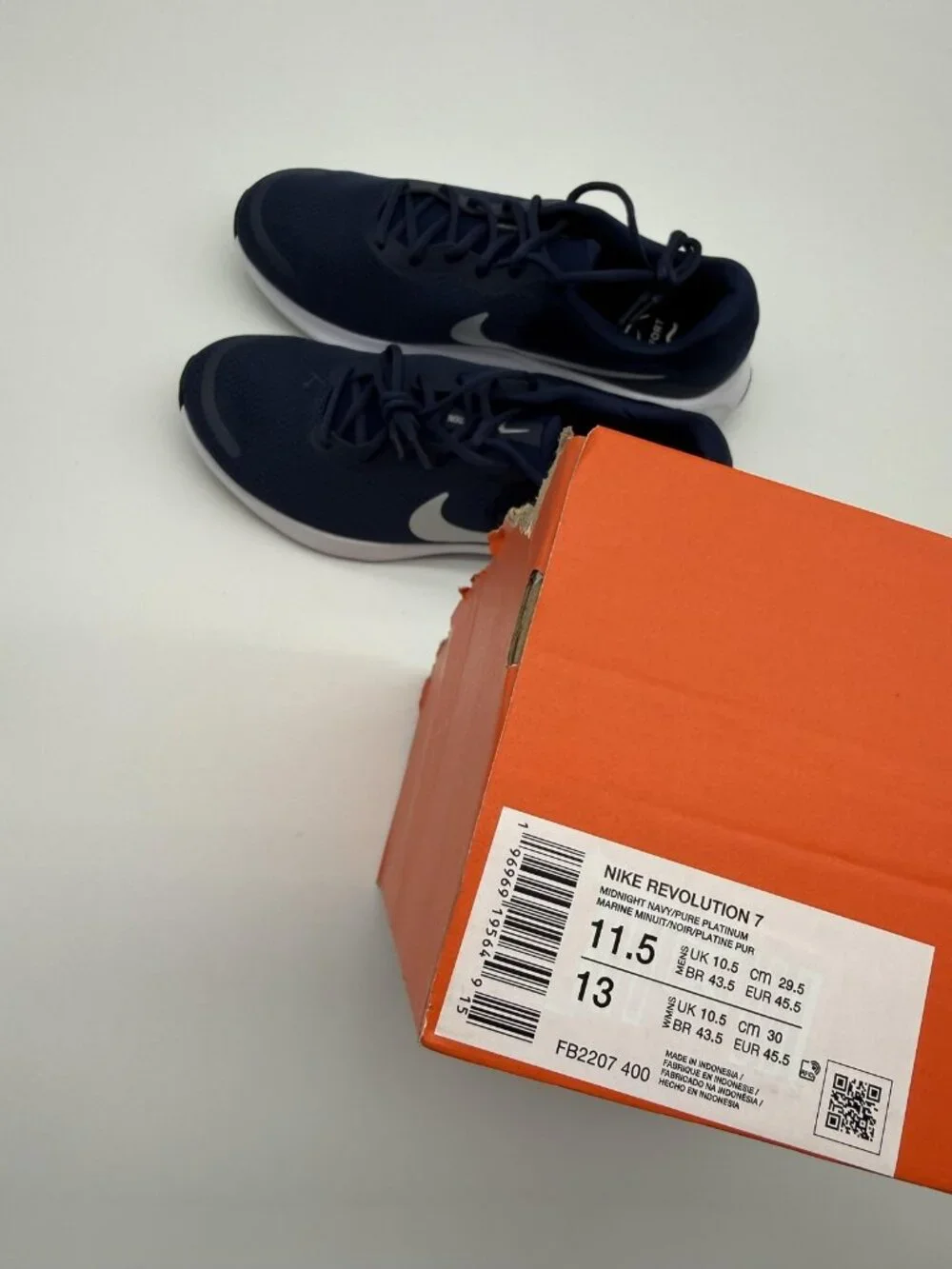 New Nike Revolution 7 Shoes Men's Size 11.5 Blue Running Comfort FB2207 400